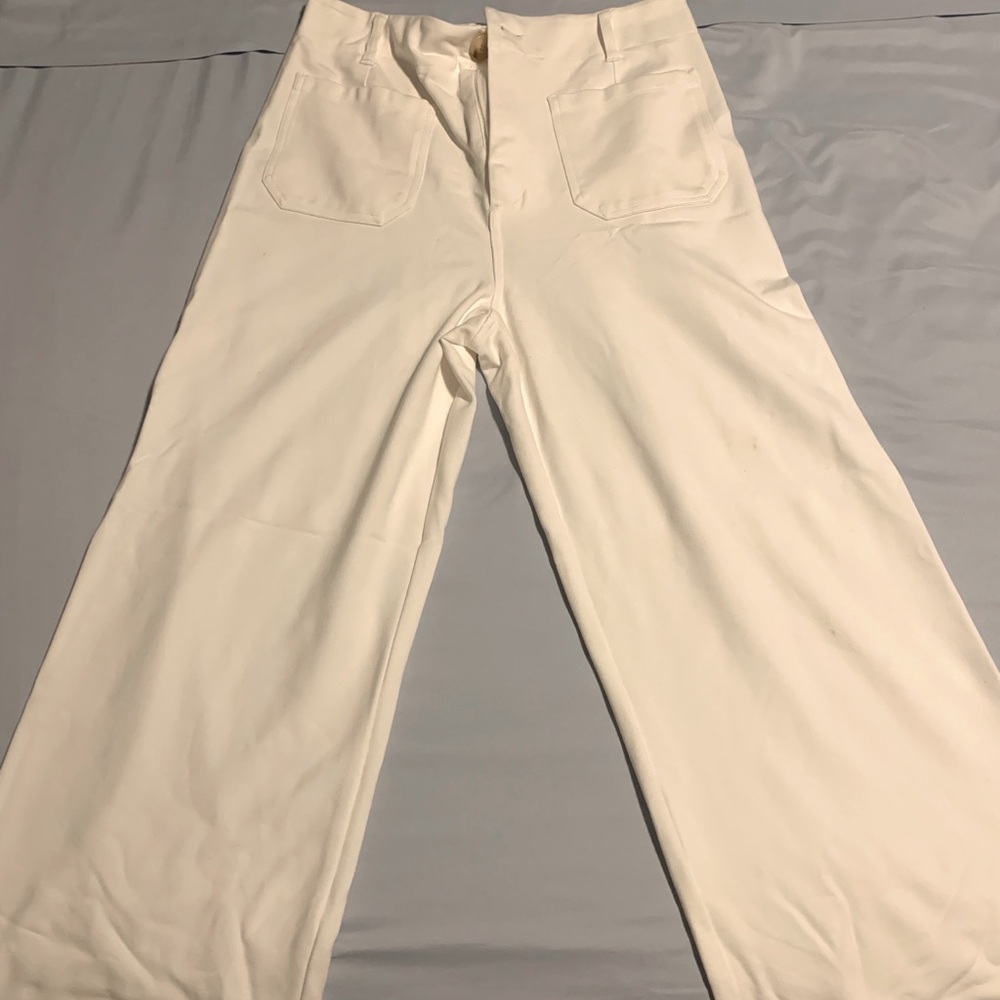White knit pants